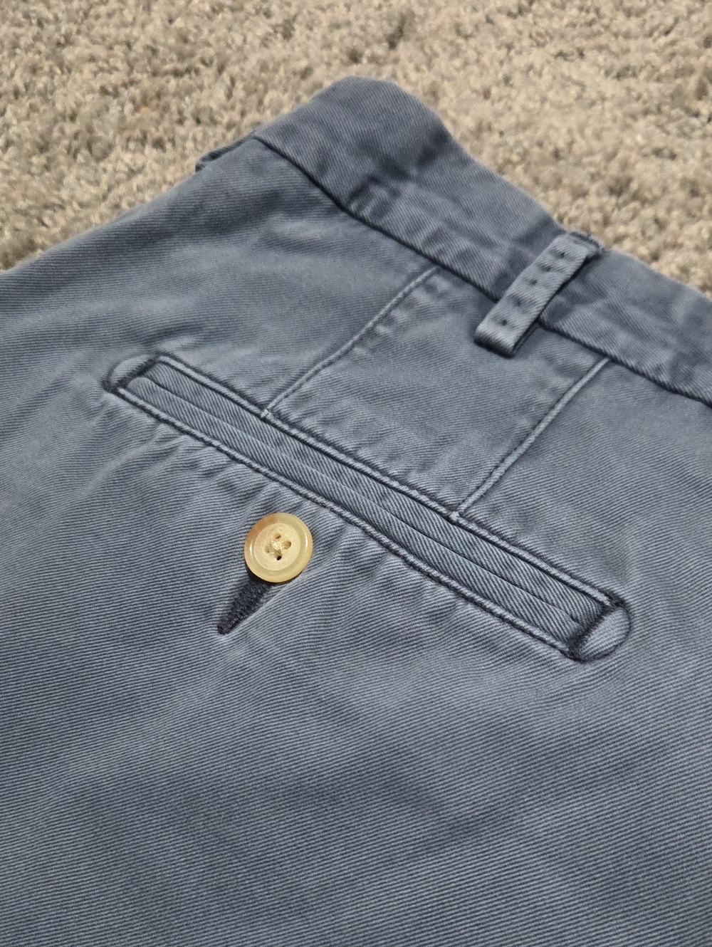 Peter Millar Slate Blue Chino Shorts Flat Front Men Size 35 - Picture 4 of 8